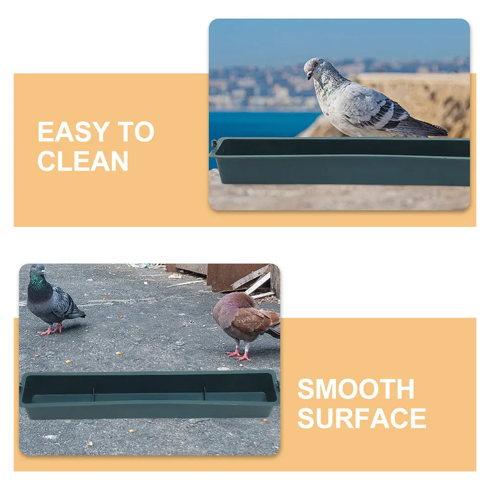 

2pcs Anti-Splash Bird Feeder Wear-Resistant Plastic Pigeon Food Container For Parrot Chicken Duck Cage Feeding Supplies Poultry