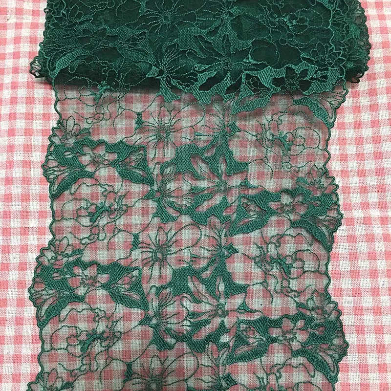 

20Yds Bilateral Floral Embroidered Lace Trim For Sewing Green Blue Mesh Accessories Bra Evening Dress Lingerie Underwear Decor