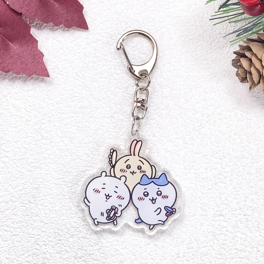 1/13 Stück Anime-Figuren Chiikawa Auto-Schlüsselanhänger Zubehör Acryl Niedliche Anhänger für Taschen Lustiger Schlüsselhalter Rucksack-Dekoration – Detail 8