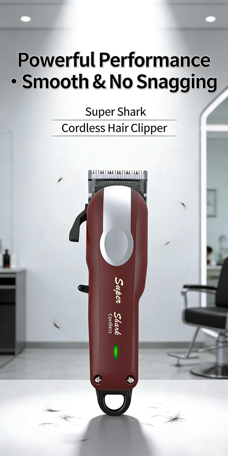 USB-Aufladbarer Professioneller Haarschneider für Männer mit LED-Anzeige, Kabelloser Trimmer, Haarpflege-Set für Zuhause, Ideales Geschenk für Männer – Detail 1