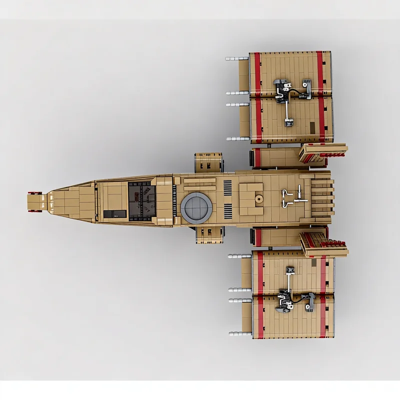 3024PCS Sci Fi Interstellar Light Cargo Transport Vessel Galaxy Space Battle Series MOC Custom Building Blocks Collection Gift