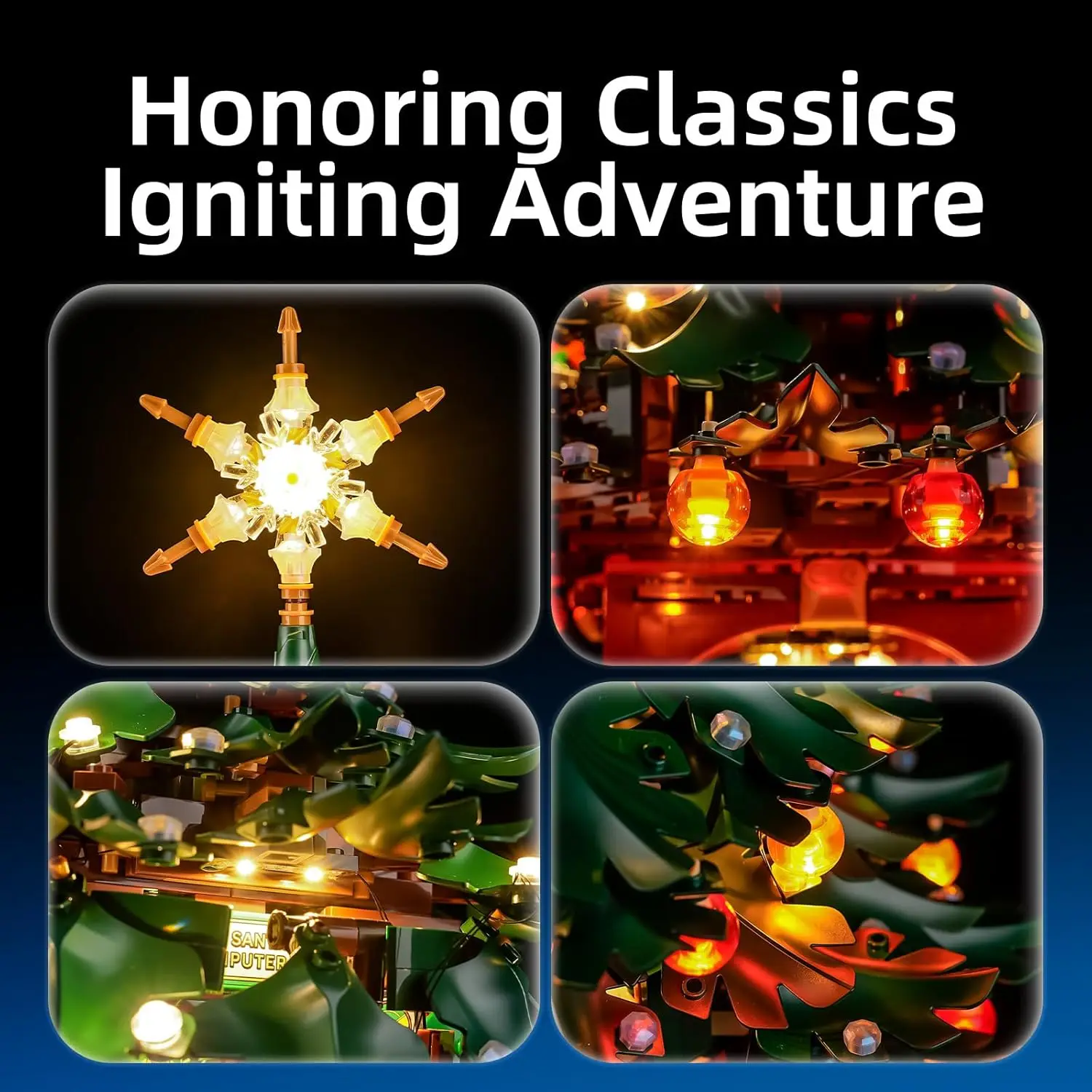 HPROSPER LED Light for Lego 41843 Christmas Family Christmas Tree Decoration Building Blocks Model (Building Set NOT Included)