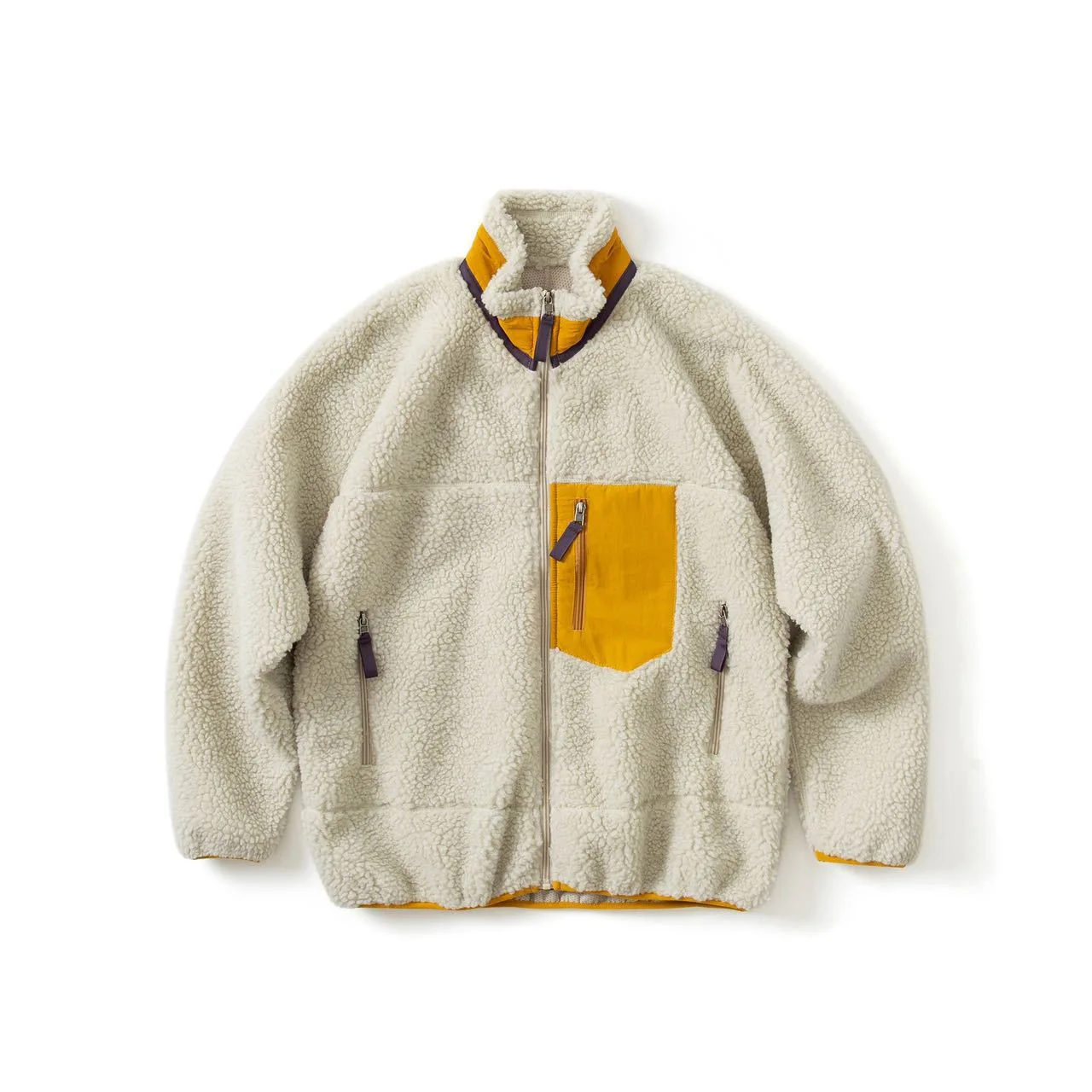 Pata chaqueta de lana para senderismo a prueba de viento al aire libre, chaqueta de lana con cremallera y cuello levantado de lana de cordero de imitación, abrigo cálido de lana Polar para parejas