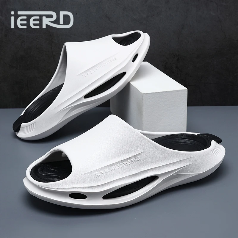 

Double Layer Summer Men Slippers Outdoor Beach Sandals Man Slip On Summer Shoes Arch Support