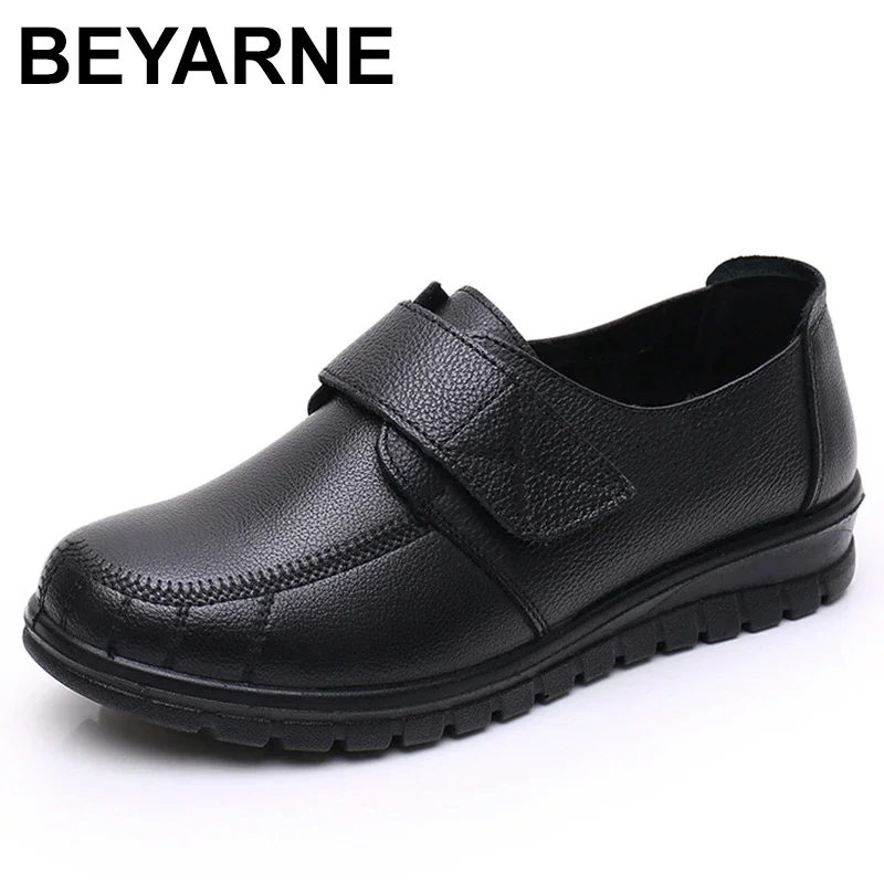 Women Flat Shoes Soft Genuine Leather Mother Comfort Casual Shoes Female Autumn Women flats mary jane shoes