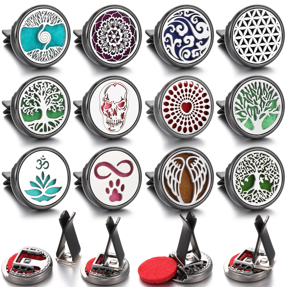 

1 шт. автомобильный освежитель воздуха, диффузор для духов, зажим для автоматического вентиляционного отверстия, салон автомобиля, винтажный черный автомобильный диффузор для ароматерапии с 10 шт. подушечками