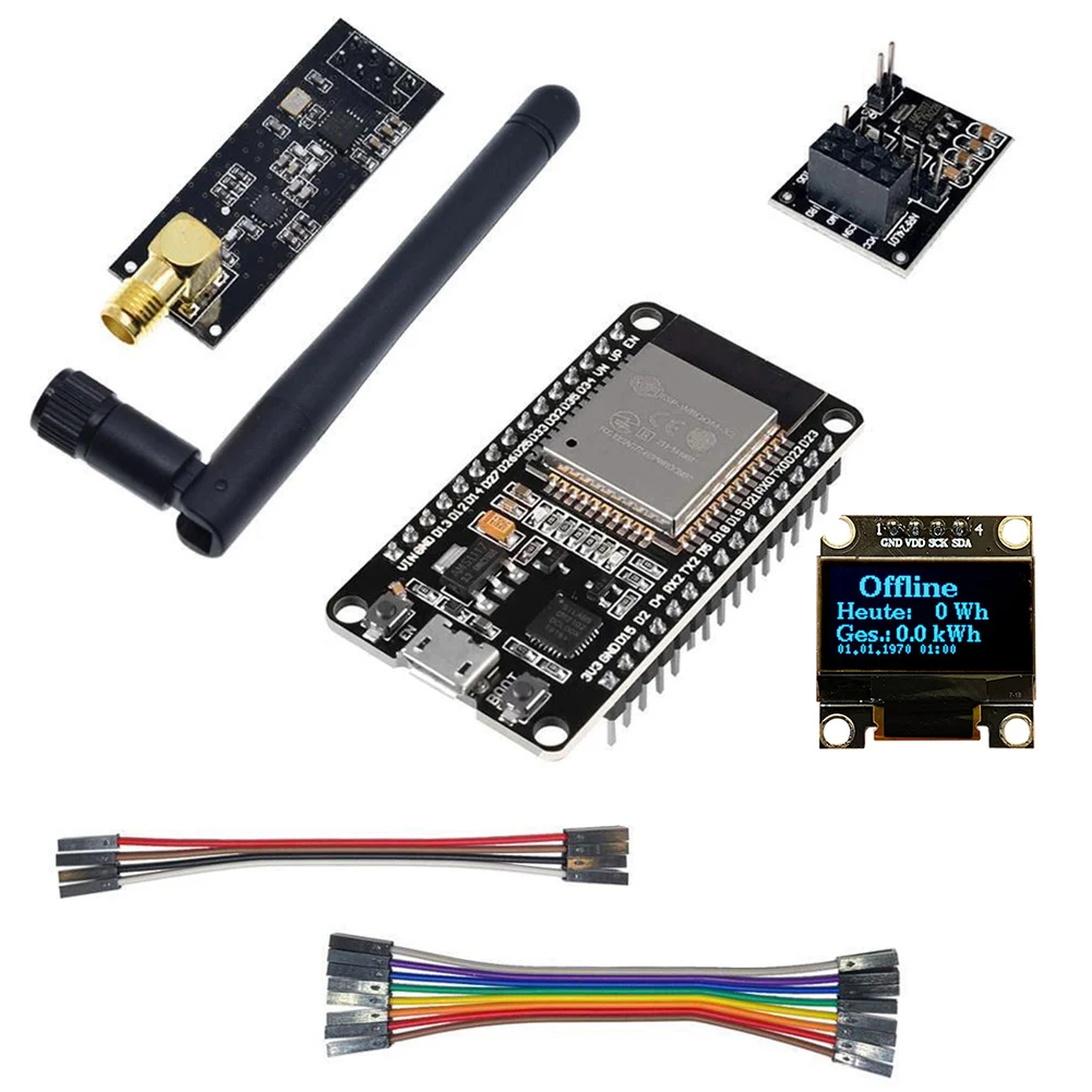 1 Set Open DTU For Hoymiles DIY Kit Display ESP32 NRF24L01 Antenne Socket Kabel Power Tools Accessories