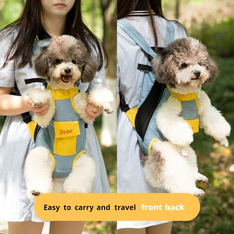 

Pet Dog Bag Portable Single Shoulder Backpack for Outdoor Use Cat Linen Cotton Chest Four Legged Backpack Dog Accessories