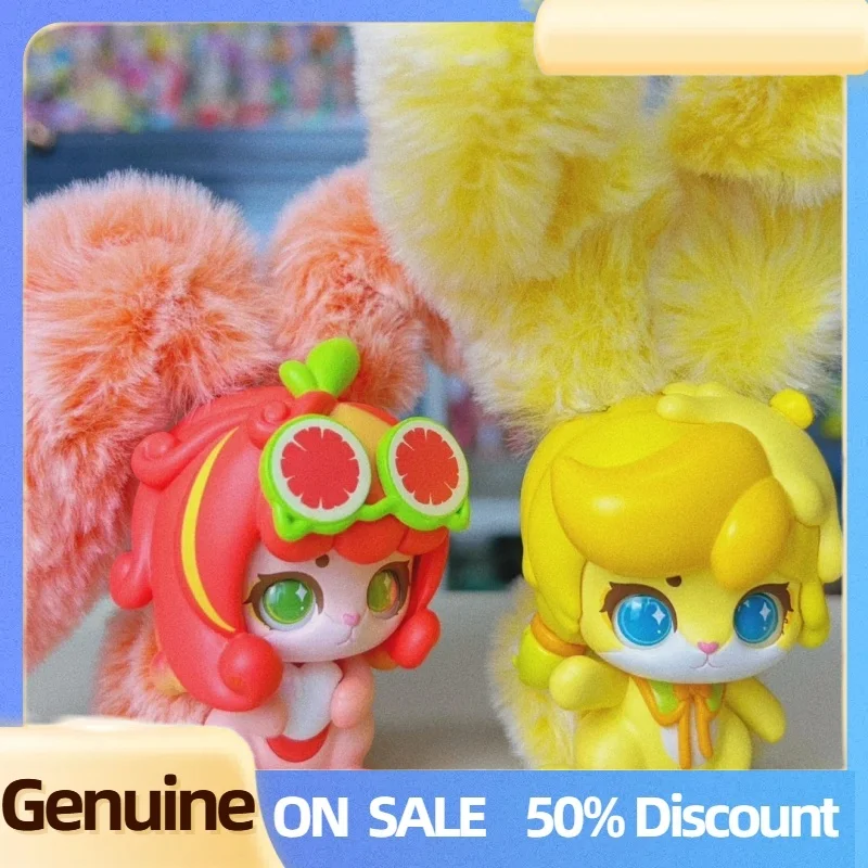 Genuine Cup Rabbit Fruit milk Series Blind Box Pvc Model Rabbit Figure Room Desk Decoration Doll Mystery Box kids Birthday Gift