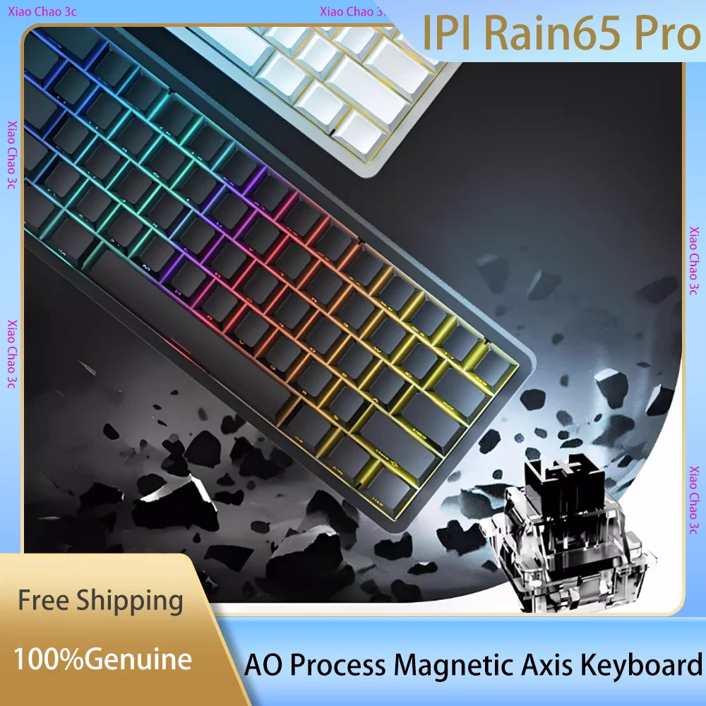 

Ipi Rain65 M Pro Magnetic Axis Cnc Aluminum Alloy Keyboard With Rgb Backlighting Pbt Side-Engraved Keycaps And Rt0.01 Precision