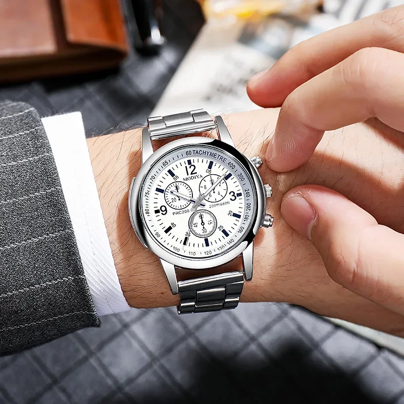 Nieuwe mode business casual quartz sporthorloge voor heren trend topmerk luxe roestvrijstalen herenhorloge klokgeschenken