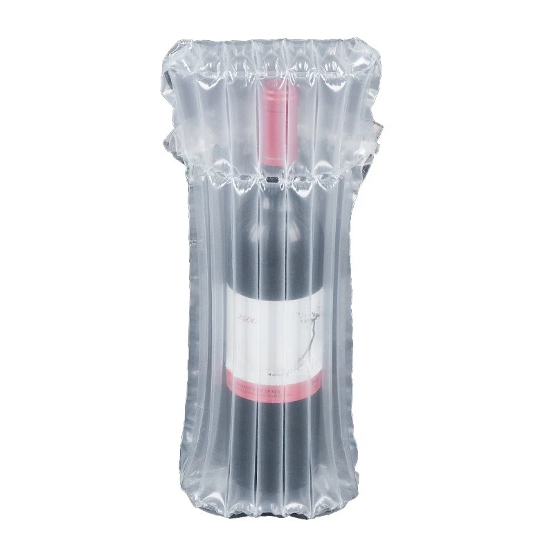 

Inflatable Cushioned Packaging for Glass Liquor Bottle with Bubble Column Bag Protection