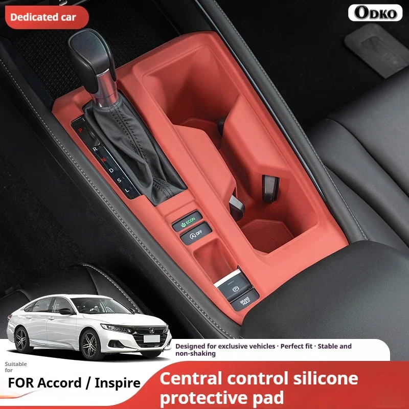 For Honda Accord 11th Silicone Center Console Cover Non Slip Gear Shift Panel Cup Holder Protector Mat Anti Scratch Accessories