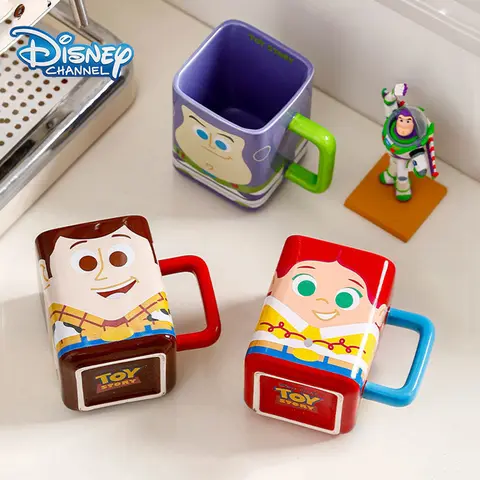 Disney Toy Story Buzz Lightyear Mugs Cup Cartoon Woody Jessie Kawaii Ceramic Drink Water Cup Children's Milk Coffee Mug Cup Gift