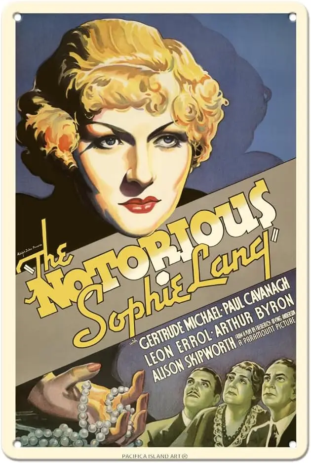 The Notorious Sophie Lang - Starring Gertrude Michael Paul Cavanagh - Directed by Ralph Murphy - Vintage Film Movie Poster c.195