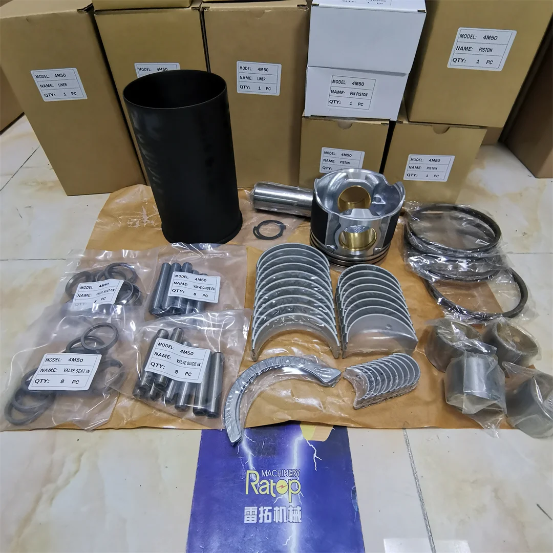 SY215C 4M50 Engine Spare Parts Overhaul Kit Liner Kit Overhaul Rebuild Kit For 4M50 Engine