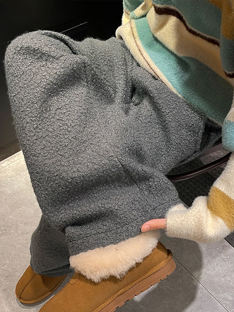 

Тяжелые текстурированные брюки Plu, прямые широкие брюки, осенне-зимние хлопковые брюки, мужские и женские повседневные брюки