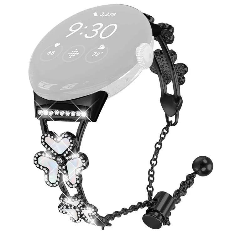 

Metal Band Heart Clover Decor For Google Pixel Watch 3 41mm / Pixel Watch 2 / Pixel Watch Watchband Bracelet Replacement - B