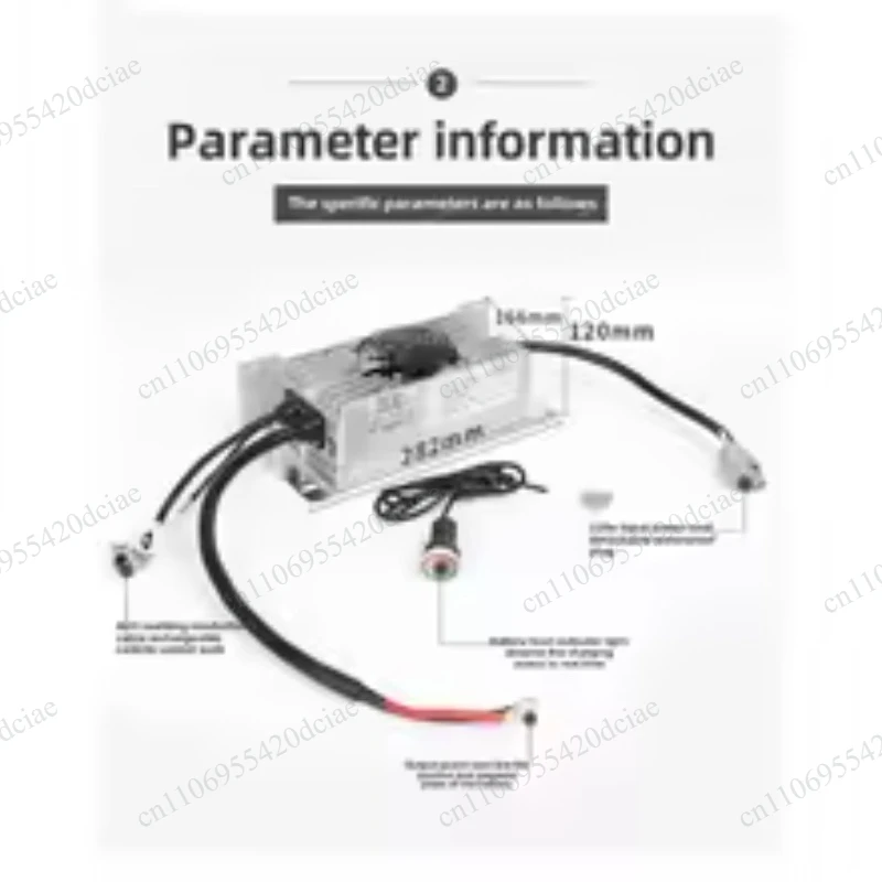 Suitable for electric four-wheel vehicles 72V 80V 96V 20A ternary lithium battery waterproof charger
