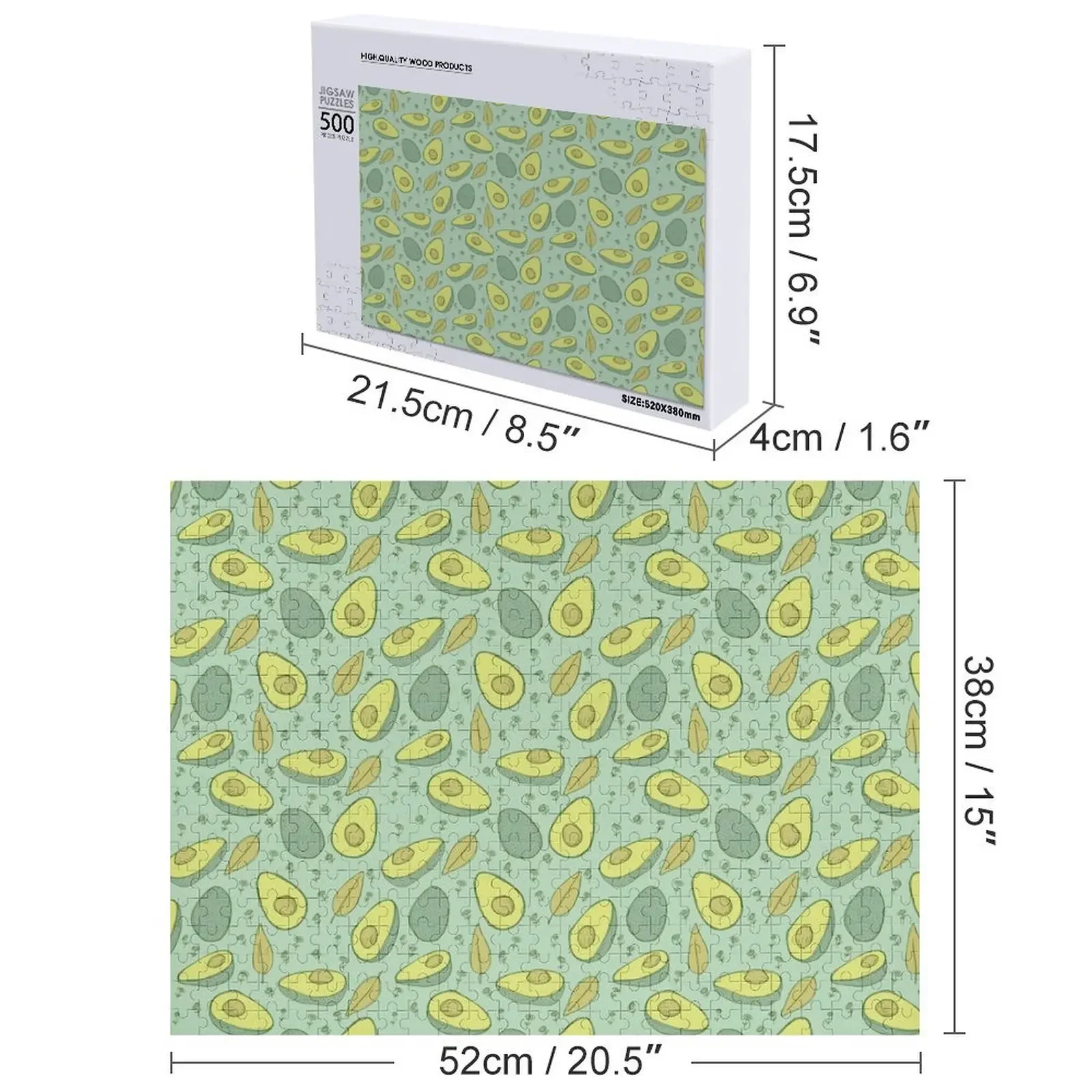 Avocado Jigsaw Puzzle Diorama Accessori Regalo personalizzato per bambini Giocattoli per bambini con puzzle fotografico