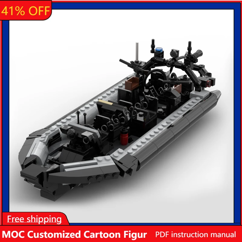 442ピース MOC カスタマイズ 有名なアークティック24 RHIB ブリックヘッドモデル DIY クリエイティブパズル 誕生日漫画アニメフィギュアおもちゃ ディスプレイギフト