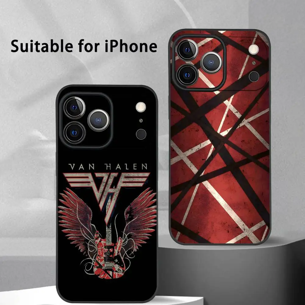 E-Eddie Van H-Halen Singer Phone Case For IPhone 17 16 15 14 13 12 11 Pro  Max Plus Mini Black Frosted Soft Shell Funda - AliExpress 202192403