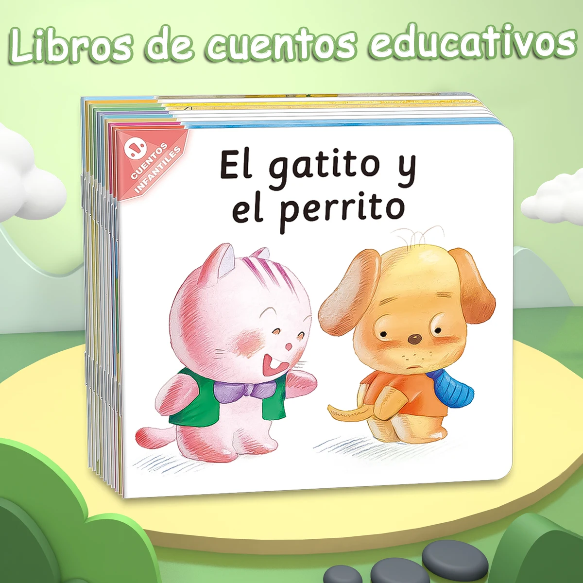 

A reading set featuring 10 interactive Spanish fairy tales, designed to improve reading comprehension and foster brain developme