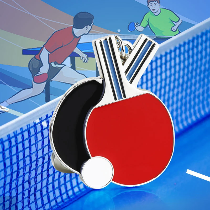 Sport Ping Pong Table Tennis Ball Keychain Creative Ping Pong Bat Key Ring Keychains Car Key Chain Souvenir Gift