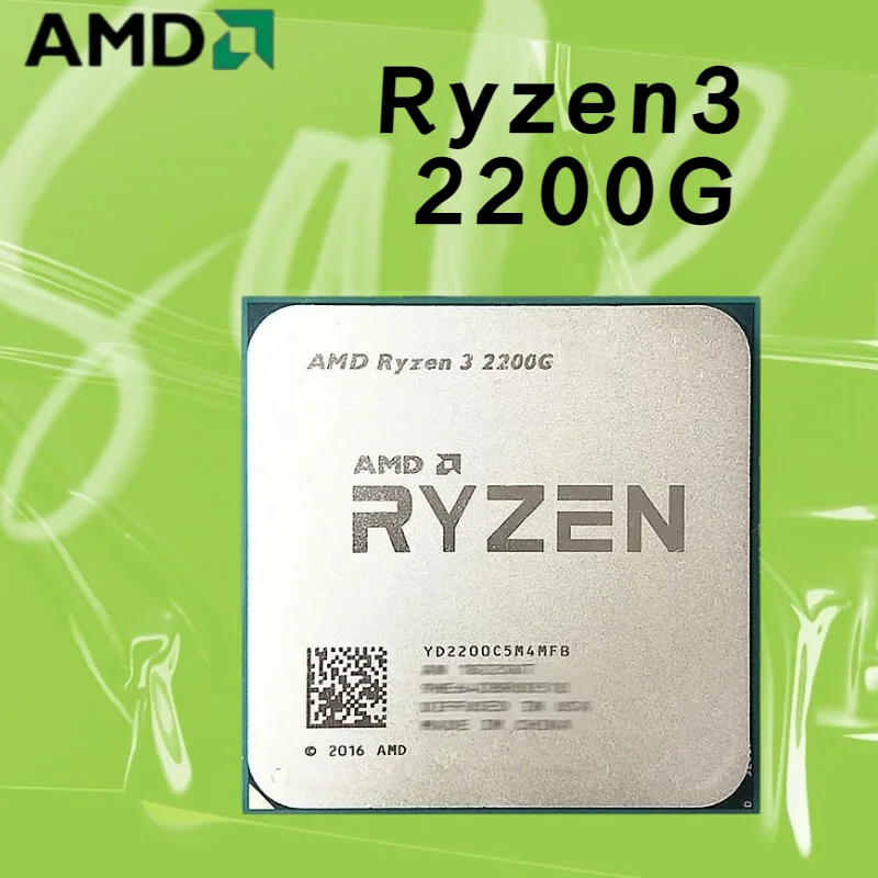 AMD Ryzen 3 2200G Usado R3 2200G 3.5 GHz Zen 0.014 CPU de Cuatro Núcleos y Cuatro Subprocesos YD2200C5M4MFB Socket AM4 En Stock