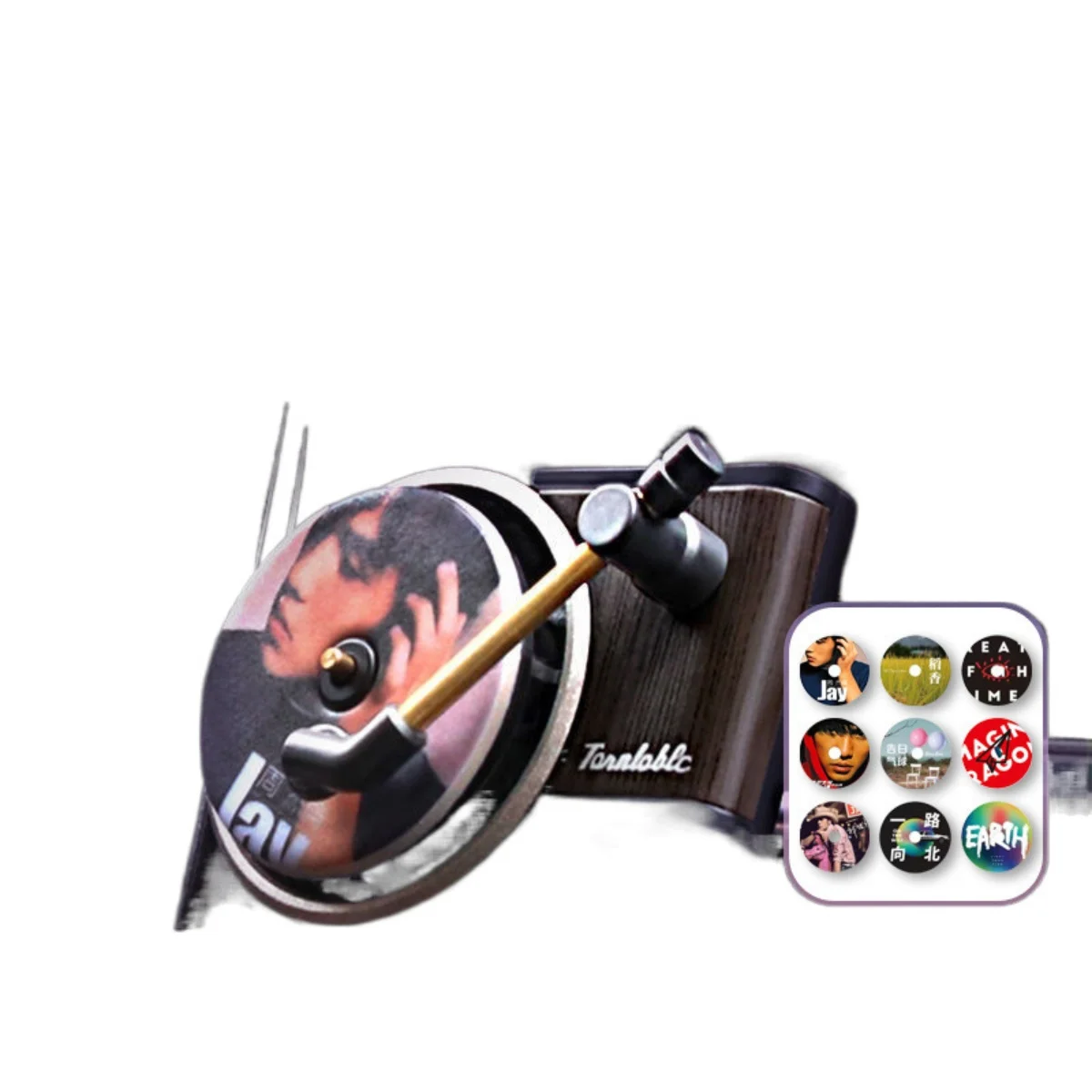 

3/6/16 Pcs Car Freshener Jay Album Record Player Turntable Retro Fashion car outlet rotating Auto Interior Perfume Accessories