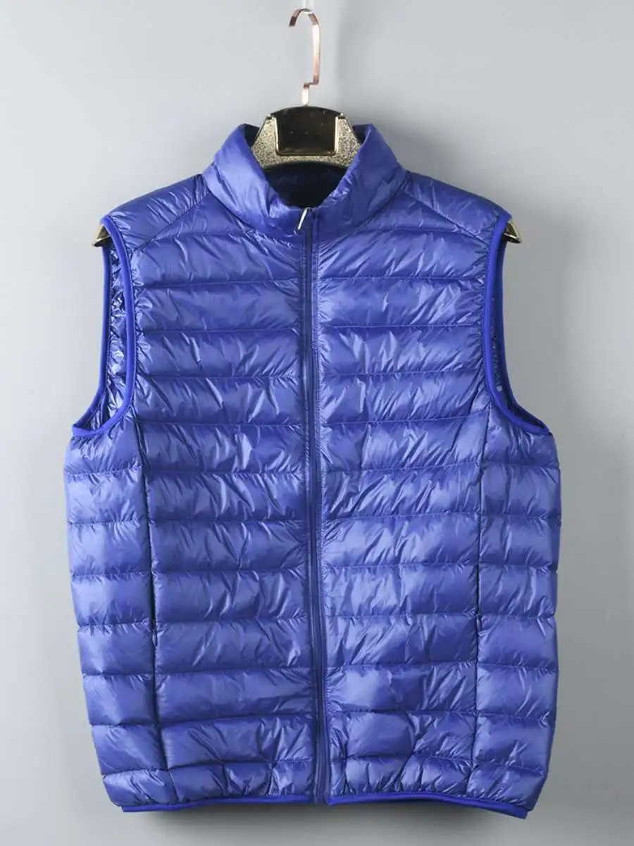 

Lightweight Men's down Vest Autumn Winter Faion Brand Men's Clothing Stand Collar Trendy Youth Special Wide Fit