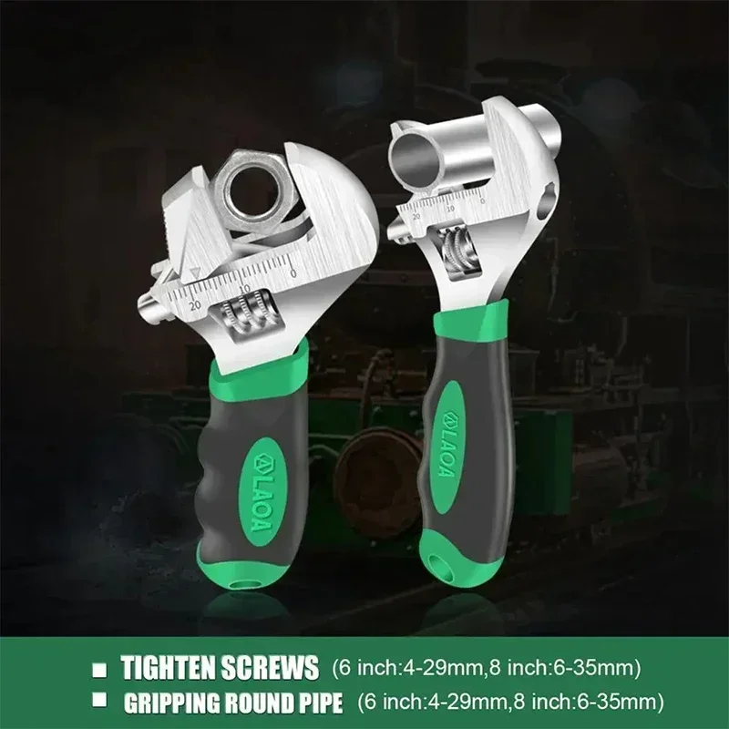 Multifunction Open Monkey Spanner Mini Open-end Adjustable Wrench Universal Short Handle Pipe Pliers Enlarge 6 Inch Car Tool