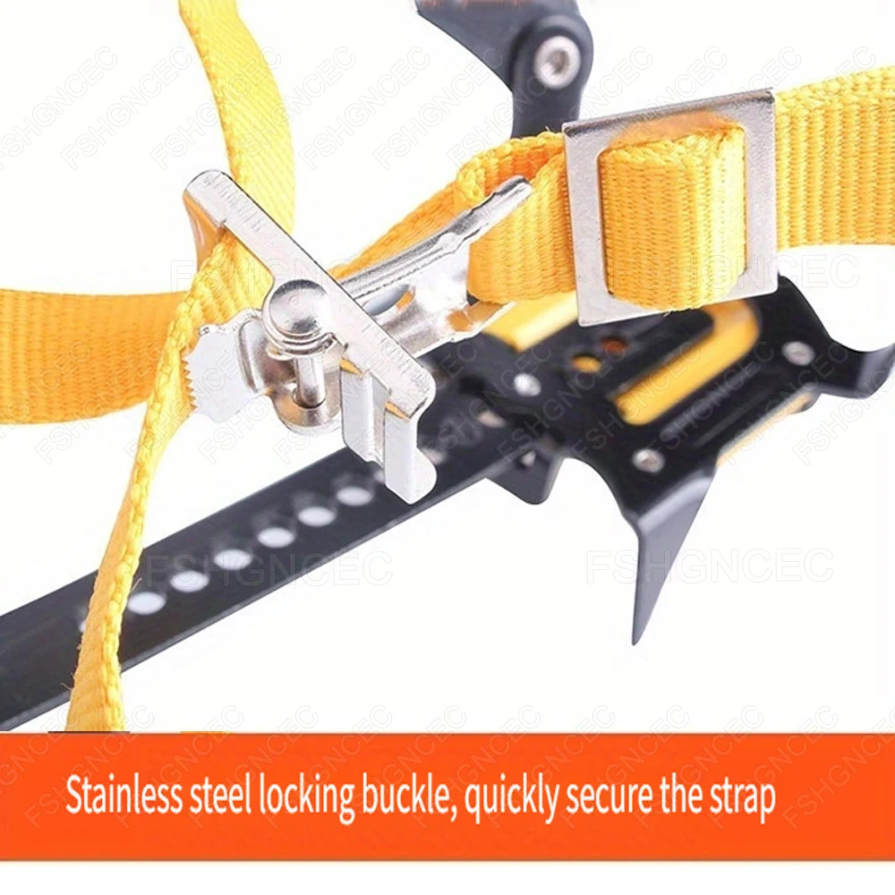 Professional Snow Crampons Anti-Slip Ice Cleats Grips for Shoes Outdoor Winter Hiking Climbing Non slip 10 Teeth Shoe Spikes