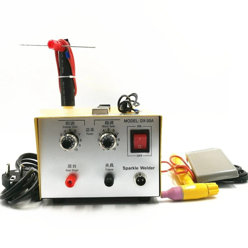 Adjustable Pulse Spot Welding Machine 30A, Jewelry Welder for Gold Silver Necklace Ring Daily Jewelry Repair & Soldering