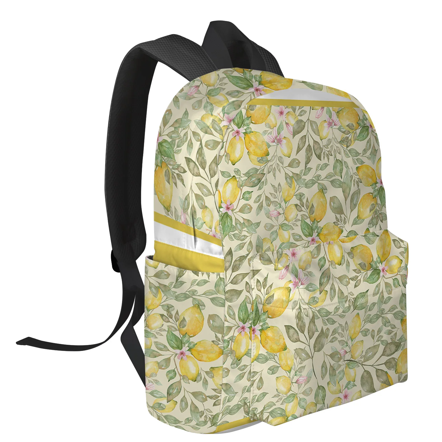 Watercolor Lemon Fruit Feminina Backpacks Teenagers Student School Bags Laptop Custom Backpack Men Women Female Travel Mochila