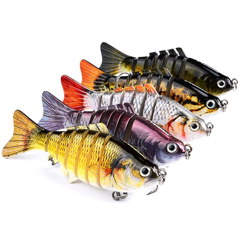 

10PCS Fishing wobbler Lifelike 6/7 Segment Swimbait Crankbait Hard Bait Slow 10cm 15g Isca Artificial Lures Fishing Tackle