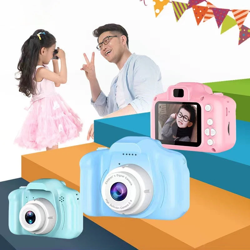 Mini Children Camera X2 Digital Vintage Camera Educational Toys Kids Projection Video Camera Outdoor Photography Toy Gifts 32GB