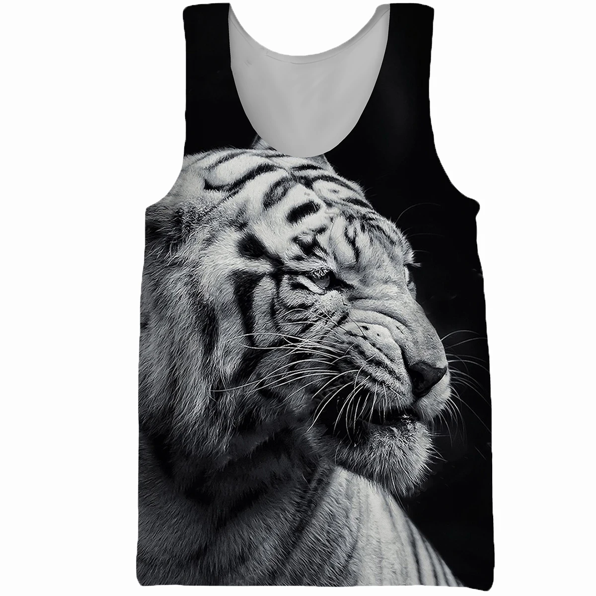 Tiger Lion 3D Print Tank Tops Men's Fashion Casual Oversized Fitness Gym Vest Harajuku Sleeveless Tops Man Streetwear Clothing