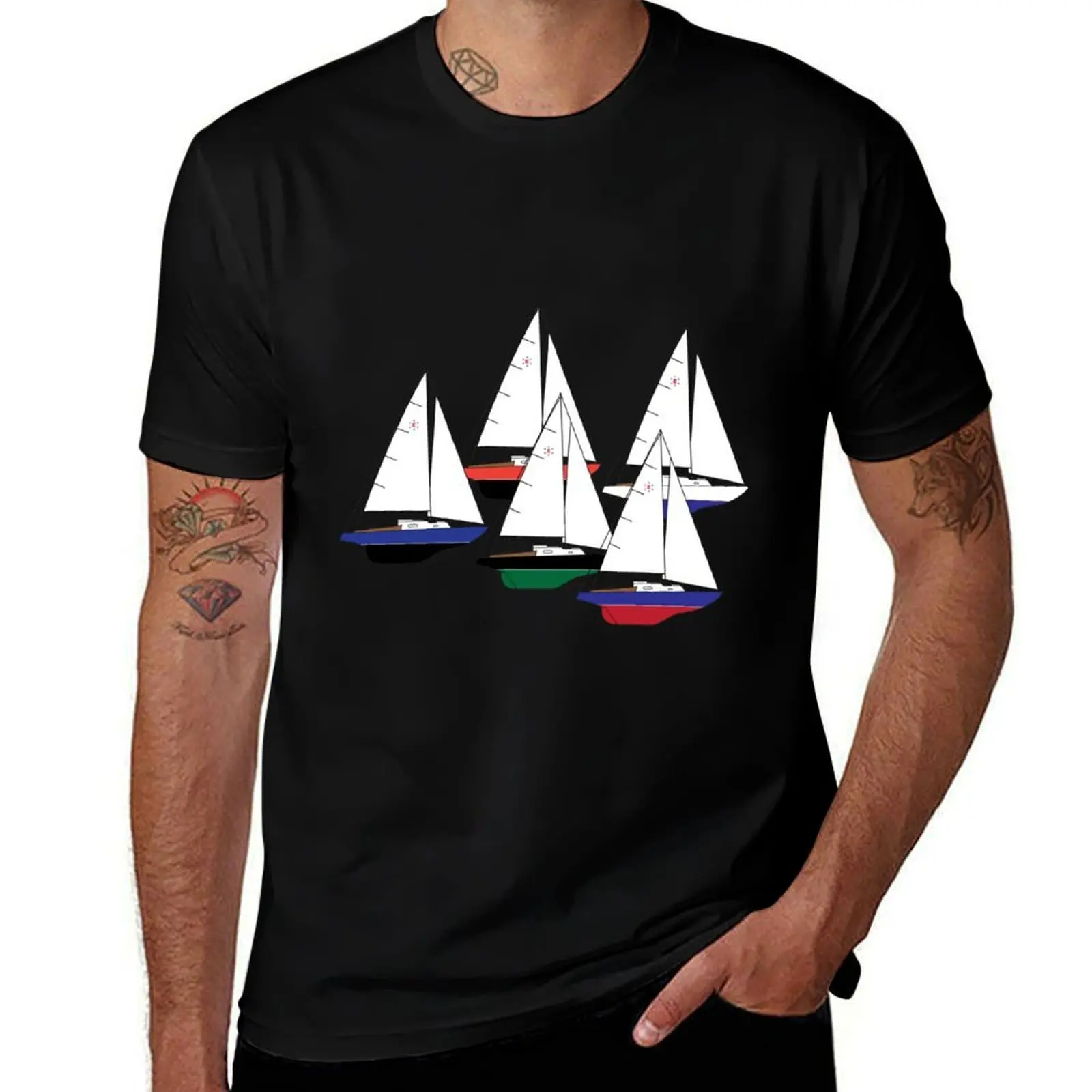 Pearson Ensign Sailboats Racing T-Shirt Lightweight Gym Training T-Shirt