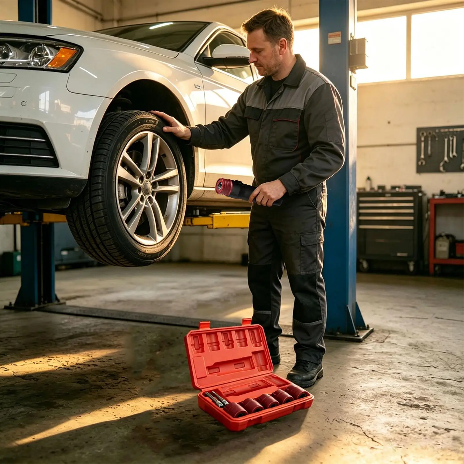 Hub Cleaning Kit Rust Removal Resurfacing Detailing Tool Kit Hub Cleaning Tool For Car Wash Home Garage Workshop Studio Parking