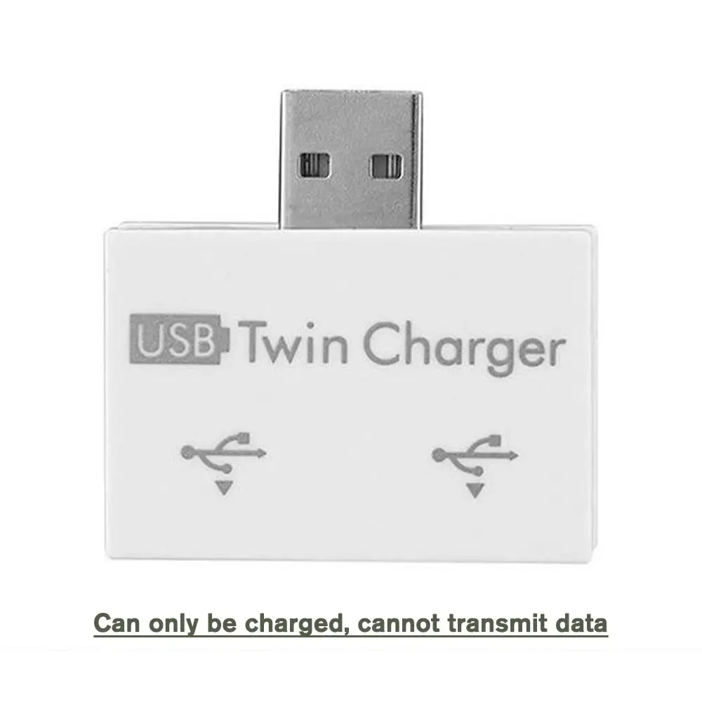 USB 2 in 1 computer 2 Port Female USB Hub Adapter  Converter for Phone Laptop PC Peripherals Computer Charging Accessories