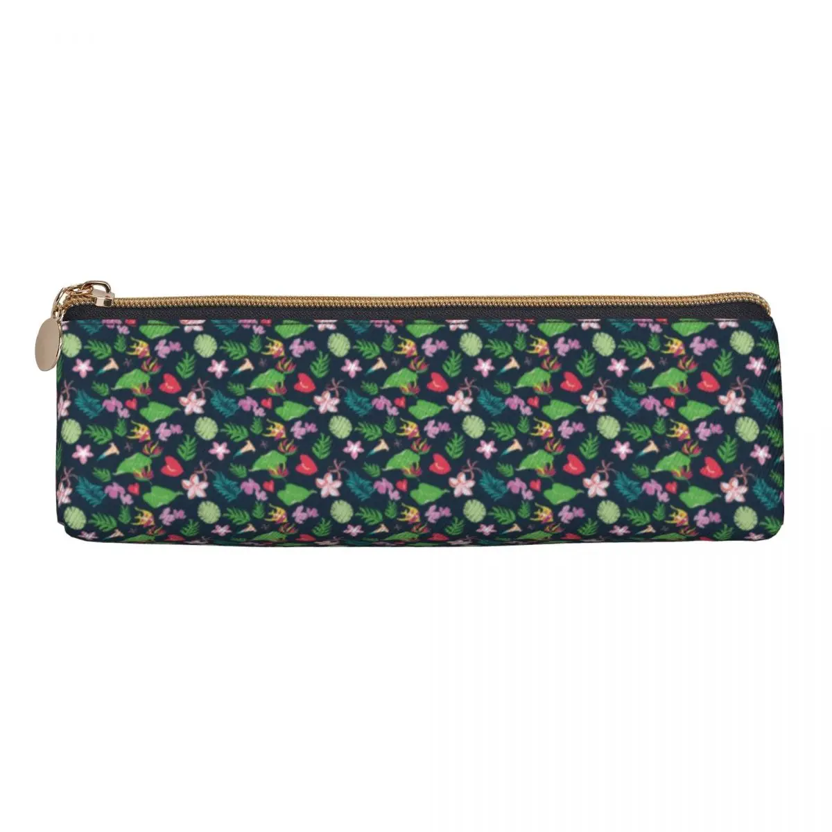 Retro Pencil Case Palm Leaves Print Pencil Box Tropical Botanical Flowers School Pencil Cases Boy Girl Graphic School Supplies