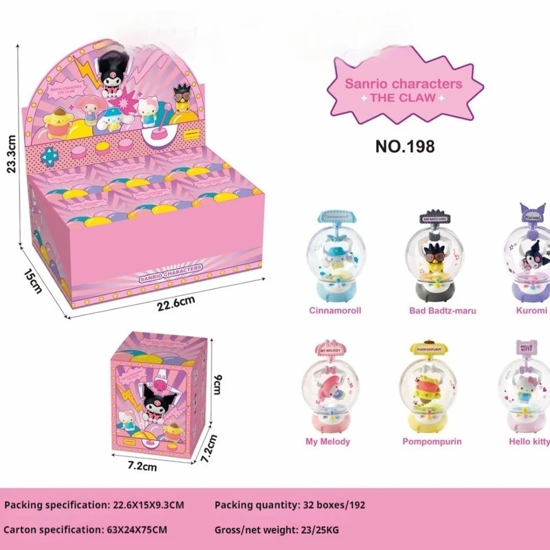 Sanrio Blind Box Puppe Maschine Serie Kuromi Melody Puppe Mädchen Geschenk Ornament Geburtstag Großhandel Anime Merchandise Mysterious Box