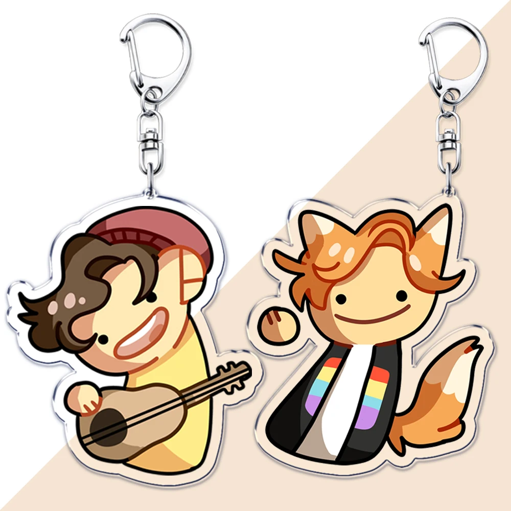 Popular Game Video Streamer Keychains for Accessories Bag Wilbur Soot Tommyinnit Tubbo Sapnap Keyrings Gaming Gamer Fans Gifts