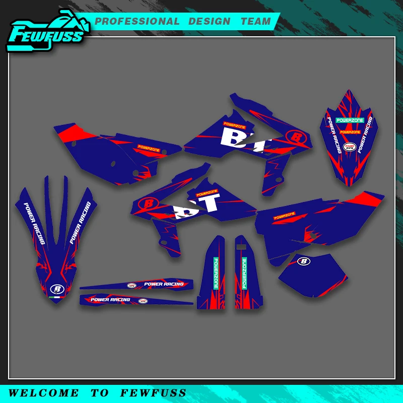 

Наклейки с графикой мотоцикла Fewfuss, фоновые наклейки с индивидуальным номером для BETA RR 250 300 350 390 430 480 2013 2014 2015-2017