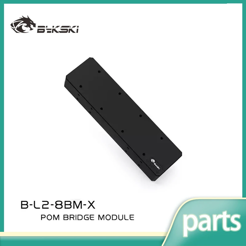 

Bykski Multi Video Graphics Card Parallel Easy Build Block Head, 8 Cards Combined Connector, G1/4" Interface POM B-L2-8BM-X