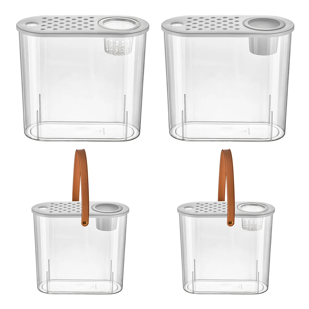 

Plastic Clear Table Fish Bowl Shatterproof Planter Tanks Hydroponics Aquaponic Planter Soil Cultivation for Home Office Decor