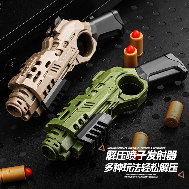 Pistolet jouet décompression vaporisateur émetteur peut tirer balle molle pistolet décompression jouet pour les enfants