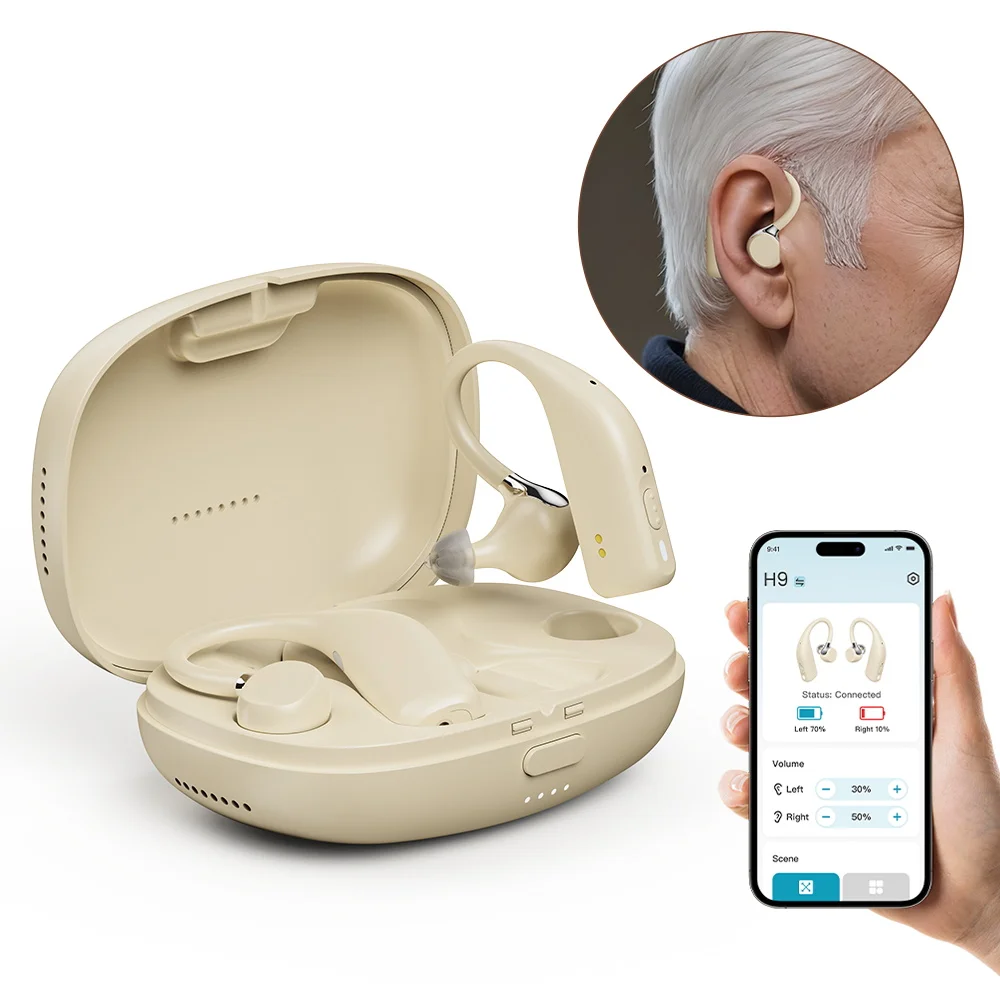 Advanced 50 Physical Channels 120dB BTE Mini Speech Enhance Hearing Aid Rechargeable Waterproof  Ear & Hearing Products