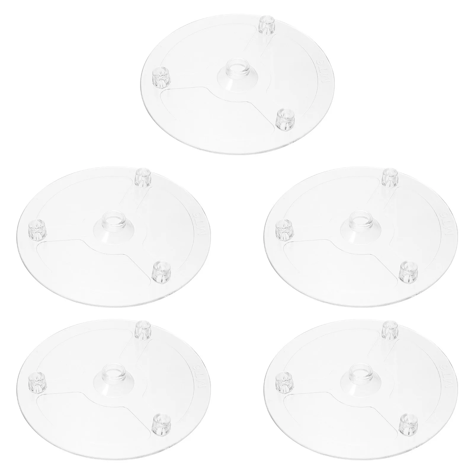 

5Pcs Cake Support Boards Circular Reusable Plastic Multi-Layer Tiered Cake Separator Plates for Baking Shop Baking Supply